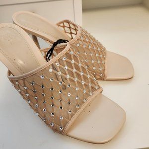 Zara rhinestone sandals mules-39 new with tags!